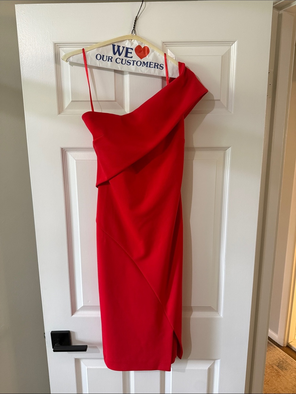 Ted Baker Red off the shoulder Midi
